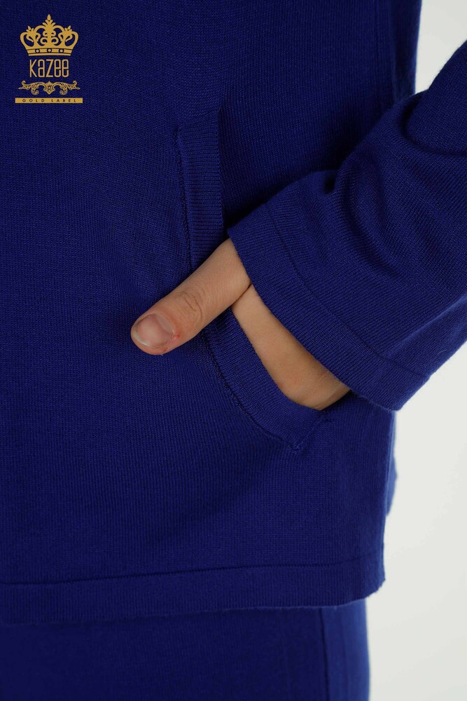 فروش عمده ست اسپرت زنانه - طرح گل - ساکس - 16661 | KAZEE - 7