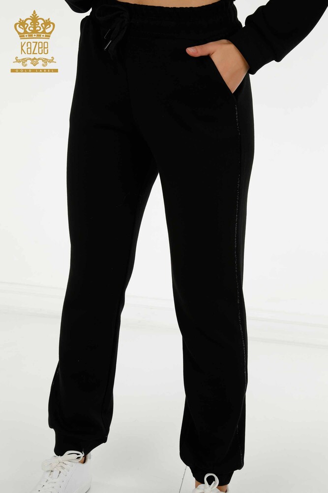 فروش عمده ست اسپرت زنانه - کلاهدار - مشکی - 20414 | KAZEE - 11