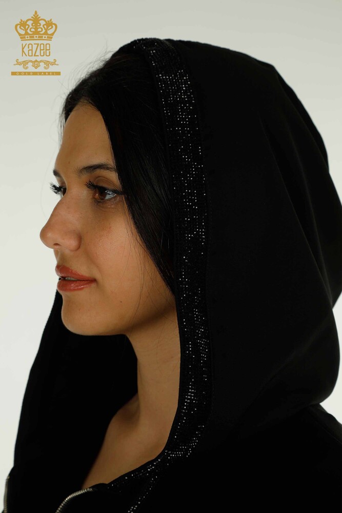 فروش عمده ست گرمکن زنانه مشکی با سنگ دوزی - 17675 | KAZEE - 3