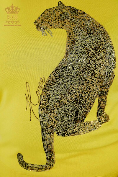 عمده فروشی تیم ورزش بانوان - الگوی ببر - زرد - 16523 | KAZEE - Thumbnail