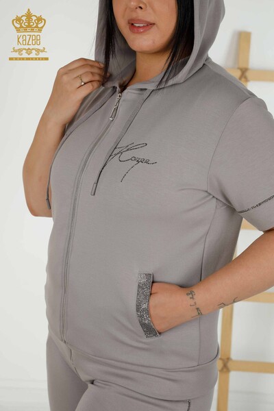 فروش عمده ست گرمکن زنانه سرپوش خاکستری - 20392 | KAZEE - Thumbnail