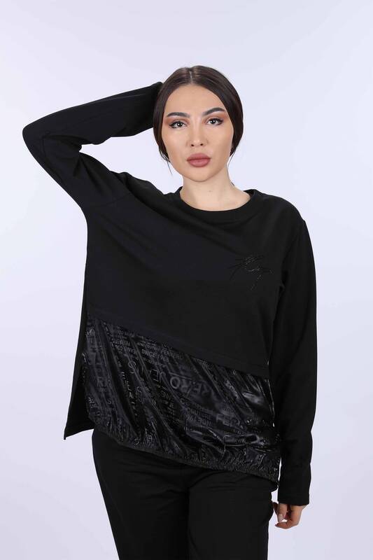 فروش عمده لباس ورزشی زنانه آستین بلند چرمی - 17317 | KAZEE