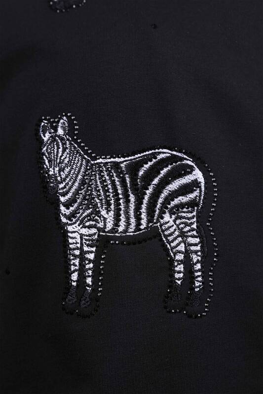 فروش عمده ست لباس ورزشی زنانه - فیگور حیوانات - آستین بلند - 17345 | KAZEE