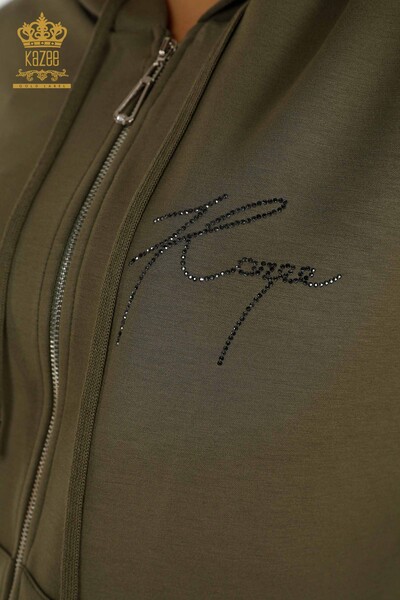 فروش عمده ست اسپرت زنانه - کلاهدار - خاکی - 17598 | KAZEE - 5