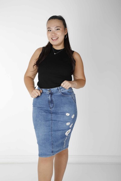 Falda Estampado De Margaritas Azul - 4177 | KAZEE (Juego de 4 42-44-46-48) - Kazee