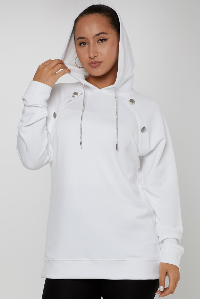 Felpa con cappuccio Ecrù - 17824 | KAZEE (Set di 3 M-L-XL) - 2