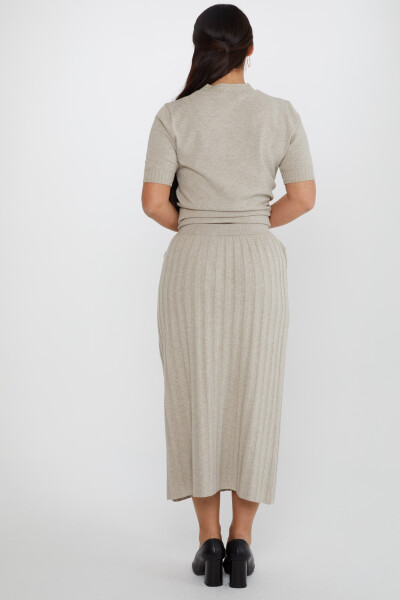 Gonna in Maglia con Dettaglio Glitter Visone - 31548 | KAZEE (Set da 3 L-XL-2XL) - 5