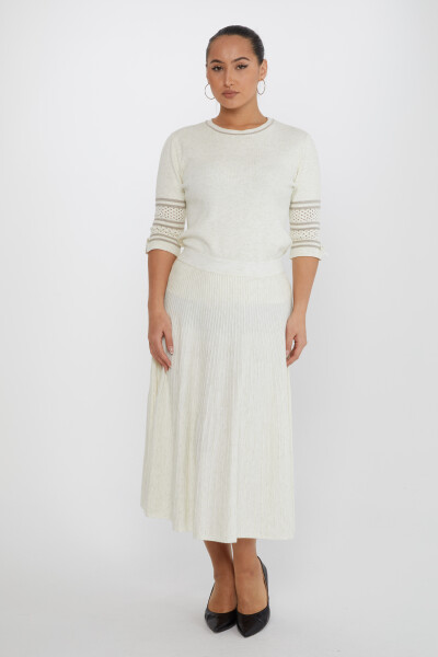 Gonna in maglia con elastico in vita Ecru - 31391 | KAZEE (Set di 3 M-L-XL) - KAZEE 