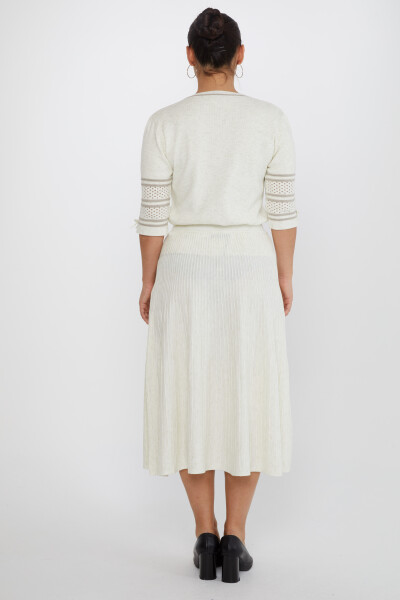 Gonna in maglia con elastico in vita Ecru - 31391 | KAZEE (Set di 3 M-L-XL) - 5