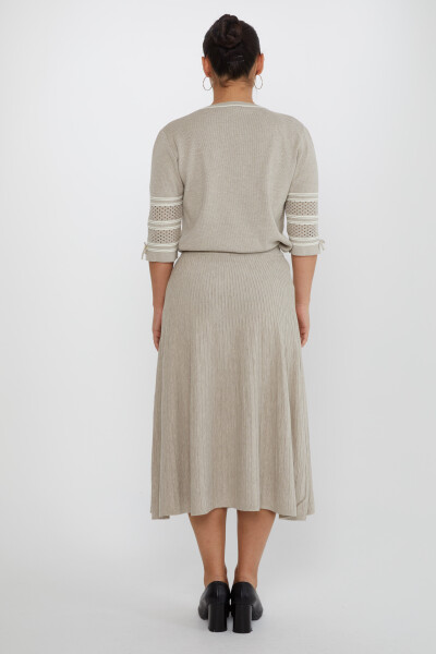 Gonna in maglia con elastico in vita in visone - 31391 | KAZEE (Set di 3 M-L-XL) - 4