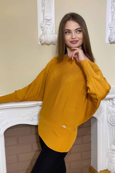 Vente en gros Pull Femme Manches Chauve-Souris Basique Avec Logo - 15705 | KAZEE - Thumbnail