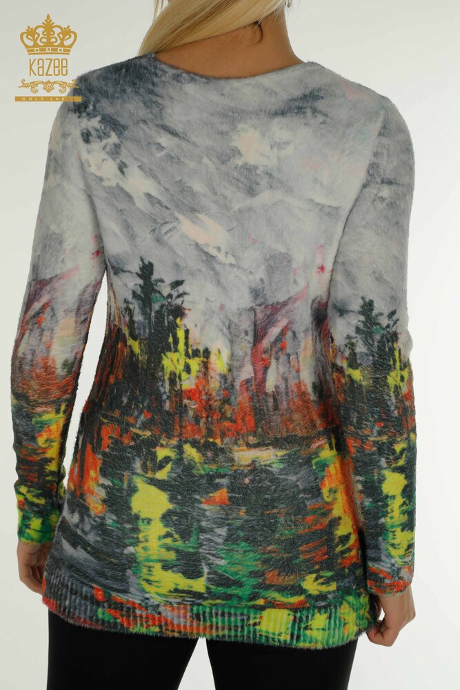 Großhandel Damen-Angora-Strickpullover - Stein bestickt - Digital - 40016 - 9