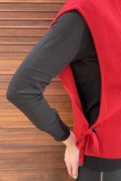 Großhandel Damen Pullover - Rollkragenpullover - Offene Seiten - 15424 | KAZEE - Thumbnail
