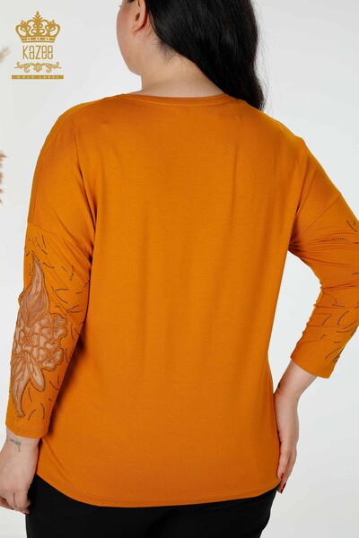 Großhandel Damenbluse mit Blumenmuster Taba - 77950 | KAZEE - 6