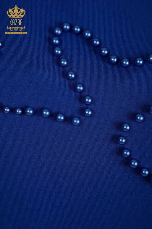 Großhandel Damen Bluse - Perlen bestickt - Saks - 79196 | KAZEE