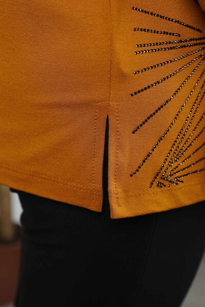 Großhandel Damen Bluse im - Stein bestickt - Gesticktes Muster - 77911 | KAZEE - Thumbnail