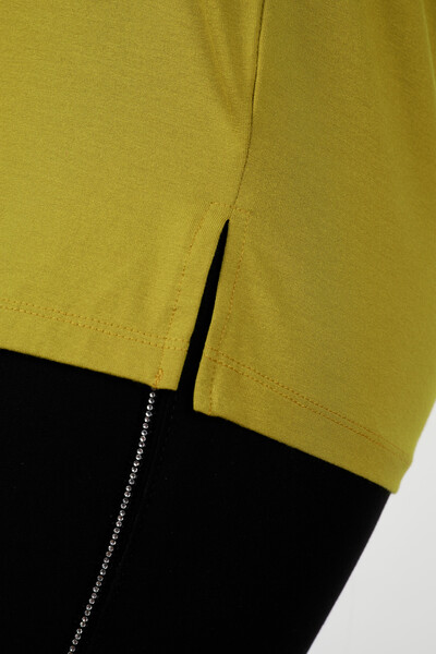 Großhandel Damen Bluse – Ärmel Detaillierte – Stein Bestickt – 77928 | KAZEE - Thumbnail