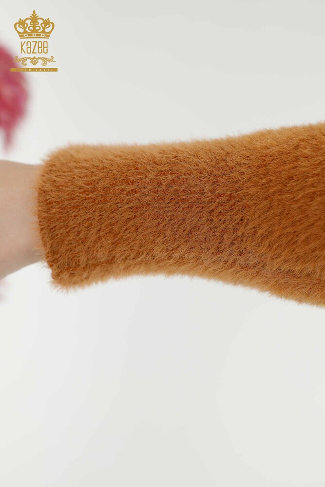 Großhandel Damen Strickjacke Angora Braun - 19099 | KAZEE - 5