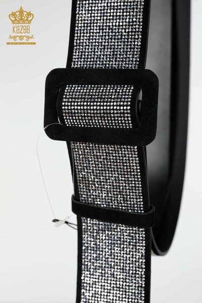 Großhandel Damengürtel - Stein bestickt - Silber - 500 | KAZEE - 3