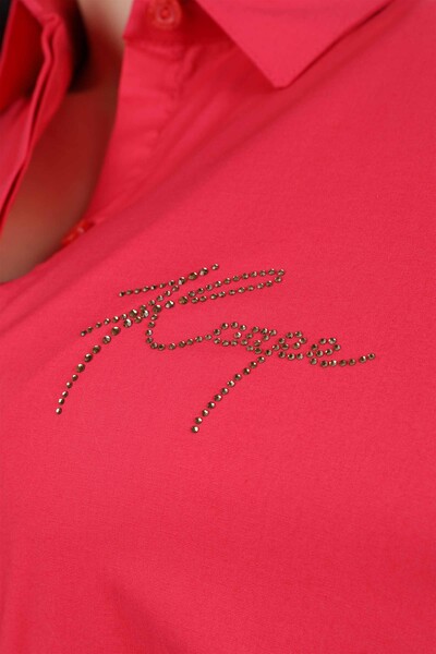 Großhandel Damenhemd - Damen Figured - Kazee Logo - 20070 | KAZEE - Thumbnail