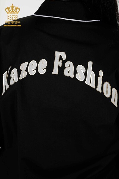 Großhandel weibliches Hemd Farbübergang Schwarz - 20311 | Kazee - Thumbnail