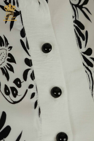 Großhandel Damen Kleid - Taille Binde Detail - Schwarz - 2402-211682 | S&M - Thumbnail
