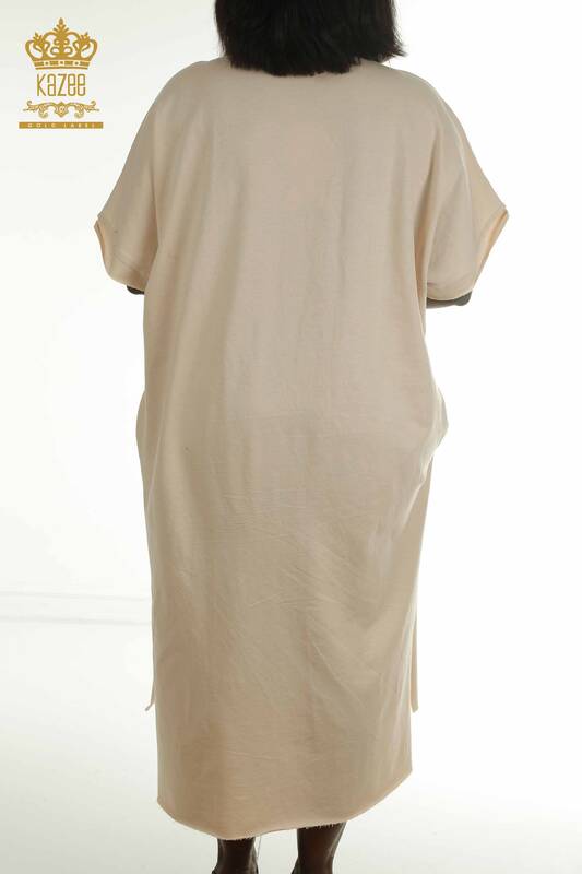 Großhandel Damen kleid - Taschen details - Nerz - 2402-231039 | S&M