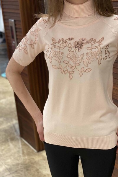Großhandel für Damen pullover - Blumenstickerei - Amerikanisches Modell - 15763 | KAZEE - Thumbnail