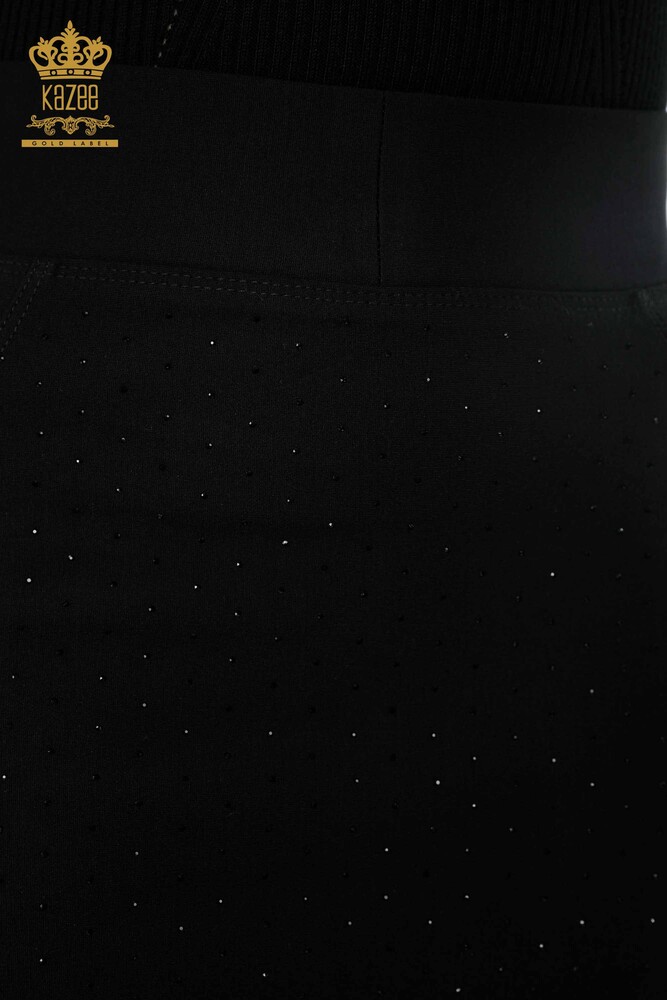 Großhandel Damen Rock - Kristall Stein bestickt - Viskose - Taschen details - 4175 | KAZEE - 4