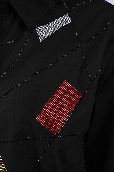 Großhandel Damen Hemd – Farbe – gestreift – Stein bestickt – 20065 | KAZEE - Thumbnail