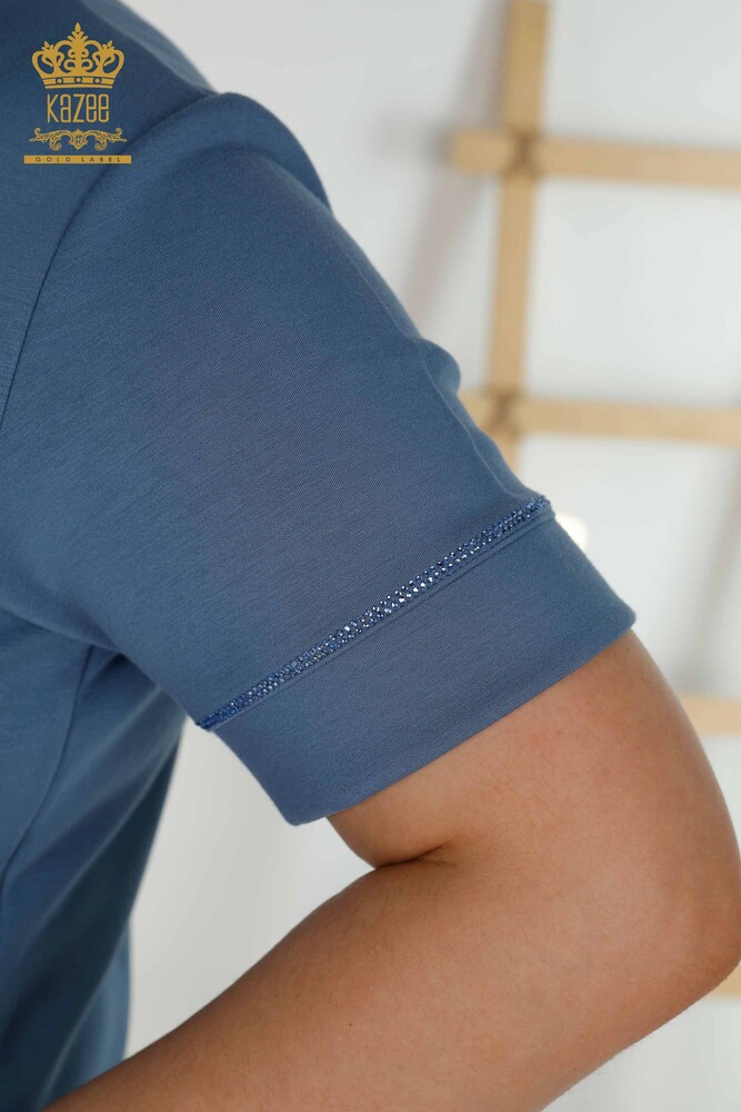 Großhandel Damen-Trainingsanzug-Set - Kapuzenpullover - Indigo – 20392 | KAZEE - 8