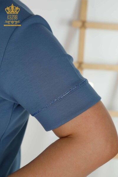 Großhandel Damen-Trainingsanzug-Set - Kapuzenpullover - Indigo – 20392 | KAZEE - 8