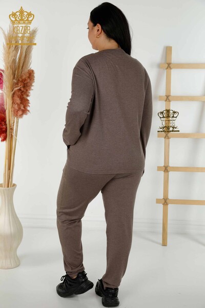 Großhandel Damen Trainingsanzug-Set - Blumenmuster - Nerz – 16661 | KAZEE - Thumbnail