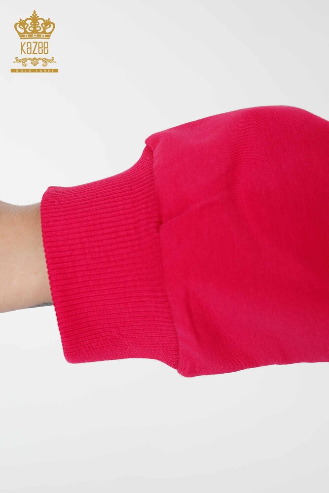 Großhandel Damen Trainingsanzug Set - Engel Flügelmuster - Fuchsia - 17481 | KAZEE - 5