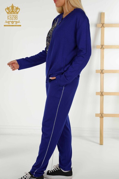 Großhandel Damen-Trainingsanzug-Set - Leopardenmuster - Saks - 16660 | KAZEE - 7