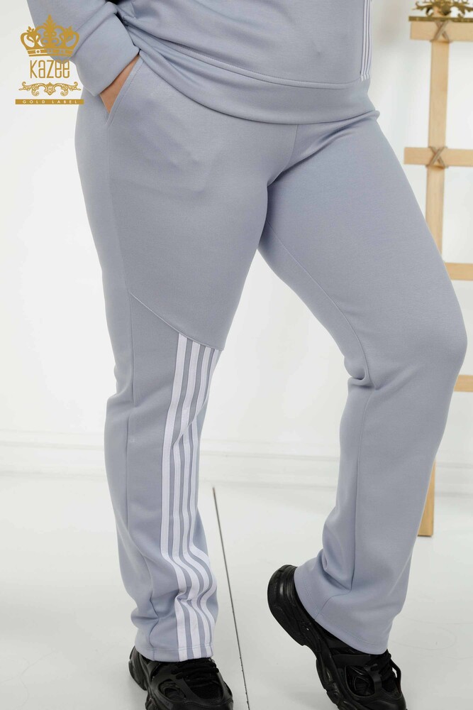 Großhandel Damen Trainingsanzug-Set - Mit Kapuze - Blau Weiß - 17569 | KAZEE - 4