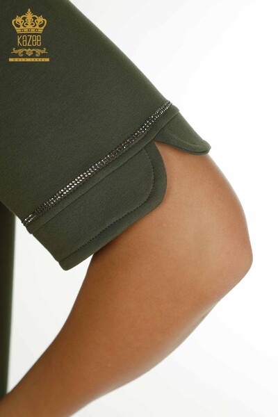 Großhandel Damen-Trainingsanzug-Set - Reißverschluss - Khaki - 17636 | KAZEE - 10