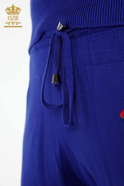 Großhandel Damen-Trainingsanzug-Set - Taschen - Gemustert - Leopard Stein Bestickt - 16507 | KAZEE - Thumbnail
