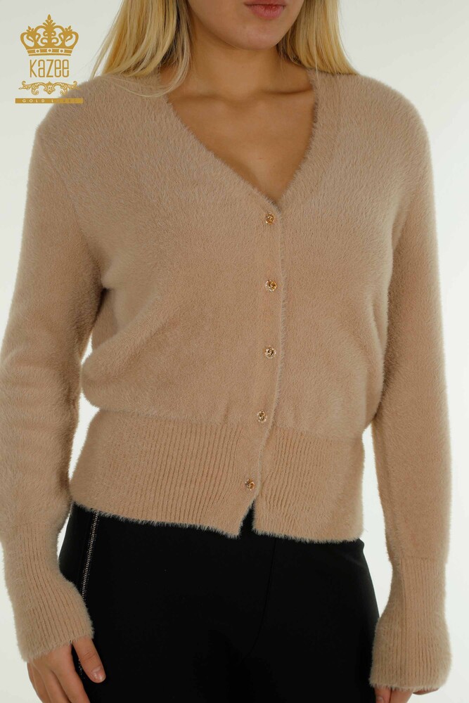 Großhandel Damen Strickjacke - Angora - Beige - 30447 | KAZEE - 2