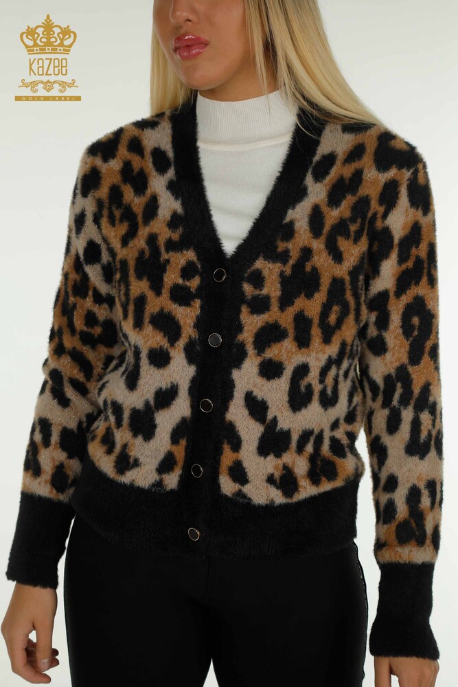 Großhandel Damen Strickjacke - Angora - Leopard - 30630 | KAZEE - 2