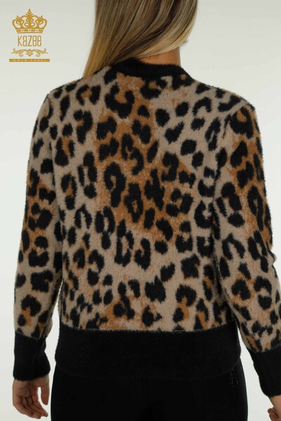 Großhandel Damen Strickjacke - Angora - Leopard - 30630 | KAZEE - 7