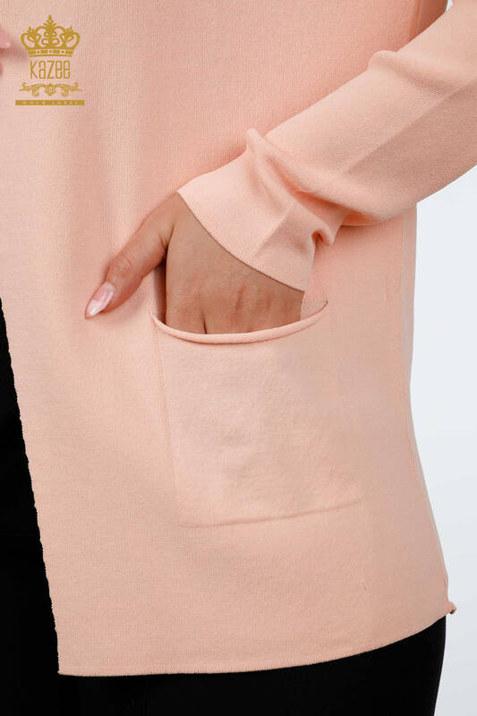 Großhandel Damen-Strickjacke - Lang - Taschen detail - Viskose - 15744 | KAZEE