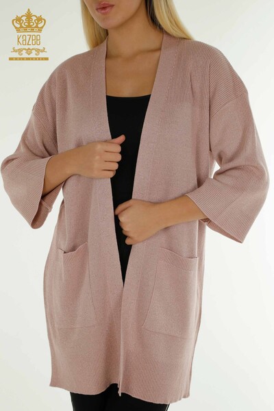 Großhandel Damen-Strickjacke - Schimmer - Puder - 30135 | KAZEE - 2