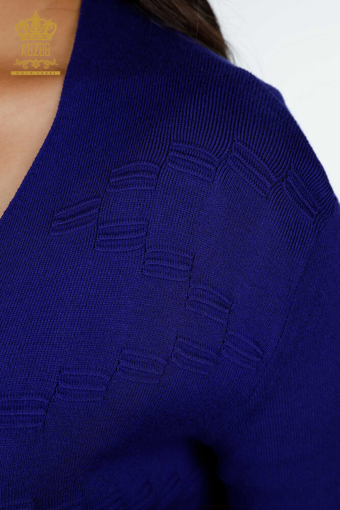 Großhandel Damen Strickjacke - Gemustert - Lang - Viskose - 15440 | KAZEE - 9