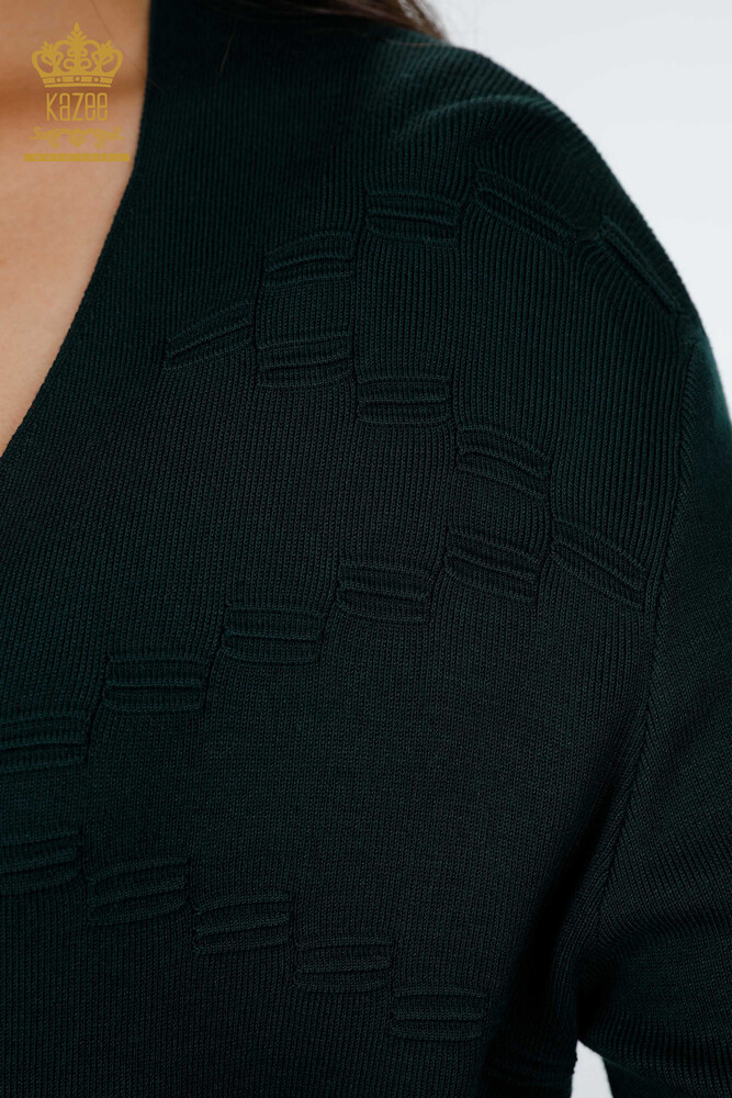 Großhandel Damen Strickjacke - Gemustert - Lang - Viskose - 15440 | KAZEE - 20