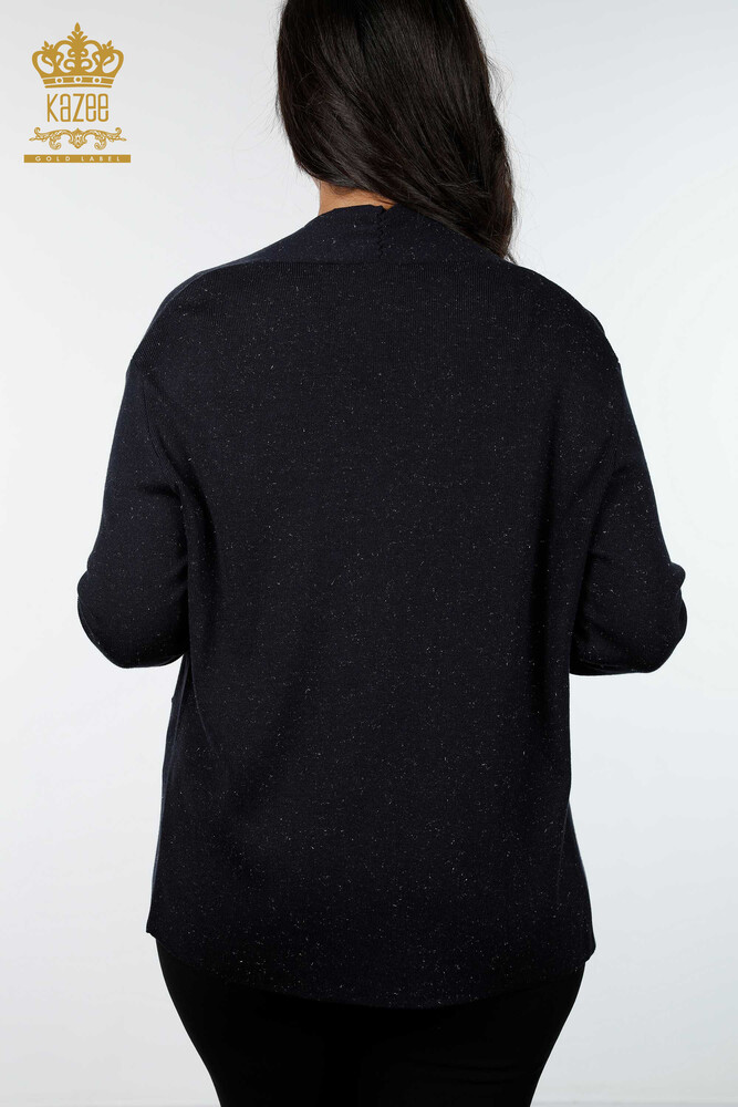 Großhandel Damen-Strickjacke- Zwei Taschen - Viskose - 14687 | KAZEE - 9