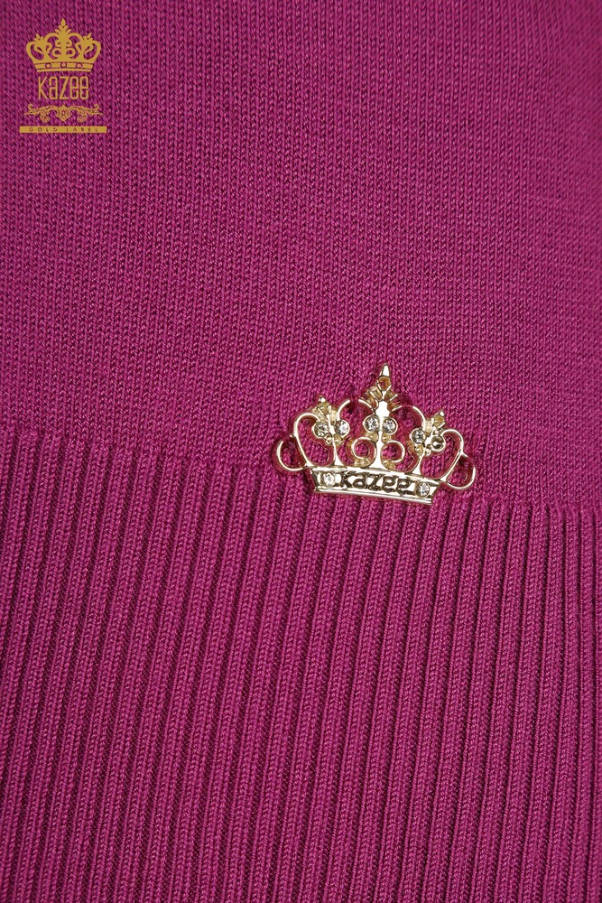 Großhandel Damen-Strickpullover - Amerikanisches Modell - Flieder - 15943 | KAZEE - 6