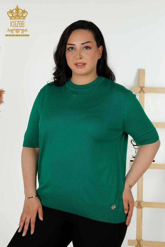 Großhandel Damen-Strickpullover - Amerikanisches Modell - Grün – 30389 | KAZEE