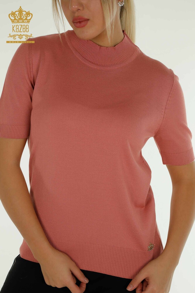 Großhandel Damen-Strickpullover - Amerikanisches Modell - Dusty Rose - 14541 | KAZEE - 2