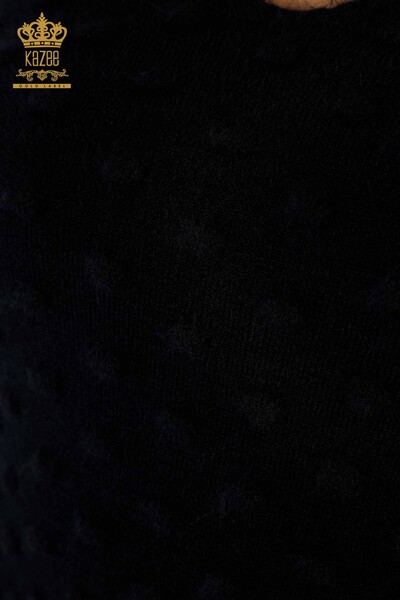 Großhandel Damen-Strickpullover - Angora - Dunkel marineblau - 18474 | KAZEE - 4